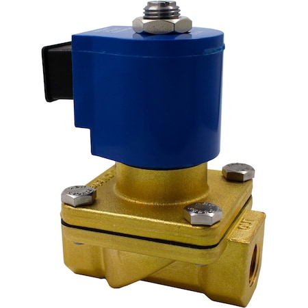 Gc Valves Solenoid Valve, 2-Way, 3/8 in Pipe Size, 24V/50V to 60V, Zero Differential, Diaphragm, Brass, NBR S201YF24N5CG4